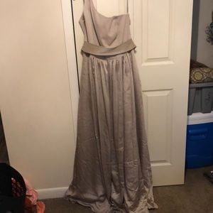 Formal one shoulder dress with pockets